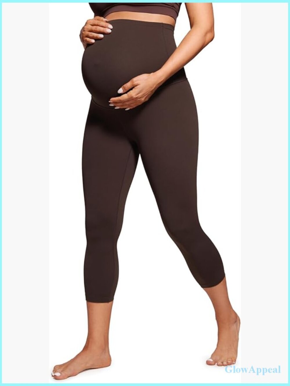Butterluxe Maternity Capris 21" - Over The Belly Workout Yoga Pregnancy Crop